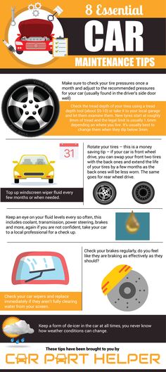 an info sheet describing how to use car maintenance tips