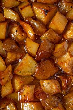 the food is cooked and ready to be eaten in the casserole dish,