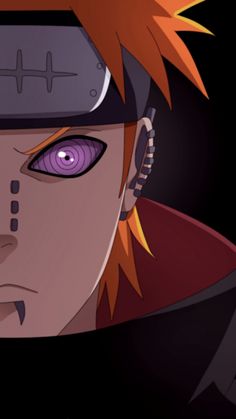 an anime character with red hair and purple eyes looking at the camera while wearing a helmet