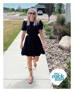 From @growinglovely: "Yes to this Little Black Dress! It's perfect for a day out, with cute waist cutouts and a flouncy hem. I wear an XS and this one fit just right!" Click the link in bio to shop. And be sure to share your latest find at #MyRackScore Link In Bio, Little Black Dress, Black Dress