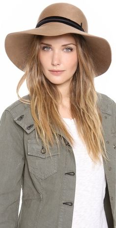 Rag & Bone Dunaway Hat | SHOPBOP Military Style Brimmed Summer Hats, Neutral Hats, American Hat Makers, Hip Hop Hat, Leather Hats, Work Outfits Women, Playing Dress Up, Hat Fashion