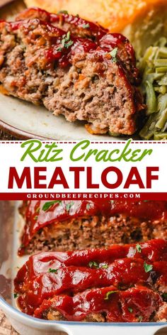 Learn how to make meatloaf with Ritz crackers! Moist, tender, and full of flavor, this homemade meatloaf is an easy family dinner you'll want to have again and again. Save this main course recipe! Flavorful Meatloaf, Spicy Meatloaf, Cracker Barrel Meatloaf, Ritz Cracker, Classic Meatloaf, Soup Easy