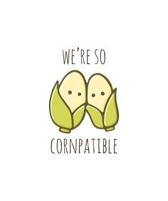 we're so compatable logo with two pears in the shape of leaves