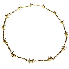 BARBED CHOKER – VERAMEAT Wire Choker Necklace, Wire Choker, Vip Card, Wire Necklace, Barbed Wire, Protect Yourself, Gold Brass, Adjustable Necklace, Jewelry Companies