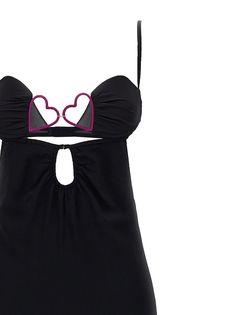 Reggiseno del cuore Abito lungo viscosa elastico con dettagli tagliati e cuori frontali, inserti in tessuto a rete, tazze imbottite, spalle sottili regolabili, una chiusura a zip posteriore e una grande divisione anteriore.Nensi DojakaAbito lungo "reggiseno del cuore"Fedele alla misurazione delle dimensioni Heart Bra, Avant Garde Dresses, Pleats Please Issey Miyake, Saint Laurent Shoes, Viscose Fabric, Yoga Wear, Sale Design, Luxury Boutique, Mesh Fabric