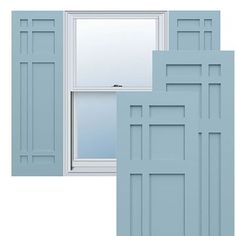 three different colors of doors and windows