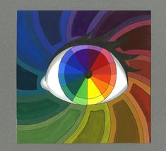 an image of a rainbow colored eye looking into the distance