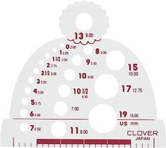 a ruler with the numbers and measurements for each item on it's side, in front of a white background