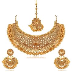 Women Love Jewelry as it not only enhances their beauty, but also gives them the social confidence. This Piece of Jewelry will enhance your beauty and compliment your dress. Gold Plated Necklace Jewellery set with LCT Stones Dimension: 3-4 centimeters broad Color: Golden Wedding Choker Necklace, Tikka Jewelry, Traditional Necklace, Stone Necklace Set, Stones Necklace, Indian Jewelry Sets, Neck Choker, Choker Necklace Set, Gold Necklace Set