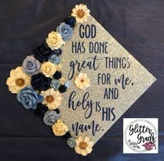 God Has Done Great Things Graduation Cap Topper Graduation Cap Designs Meaningful, Bible Graduation Cap, Custom Graduation Caps