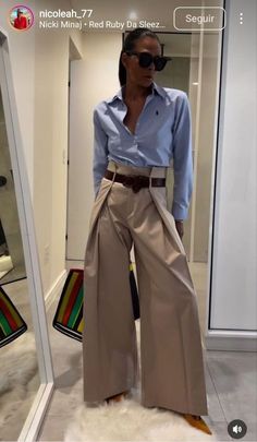 Wide Legged Pants, Wide Leg Pants Outfits, Looks Street Style, Casual Chic Outfit, Casual Work Outfits, Looks Chic, Looks Style, Mode Inspiration