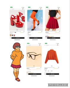 an image of some women's clothing and shoes on the web page, which is displayed