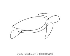 a line drawing of a sea turtle