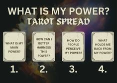 what is my power? tarot spread info sheet with instructions on how to use it