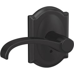 an image of a black door handle