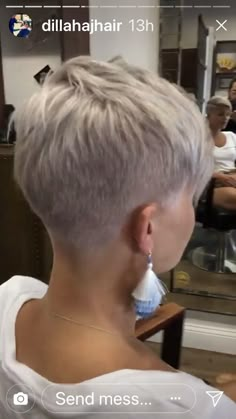 Love the back Pixie With Fade Undercut, Short Pixie Haircuts Back View, Pixie With Shaved Sides And Back, Short Pixie With Undercut, Short And Sassy Hair, Under Cut Pixie, Pixie Undercut Hairstyles, Pixie Haircut Back View, Shaved Pixie Cut