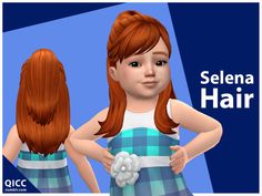 Selena Hair, Toddler Hair Sims 4, Toddler Cc Sims 4, Kids Maxi, Sims 4 Traits, Sims 4 Cc Kids Clothing, The Sims 4 Pc, Pelo Sims