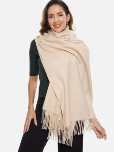 cashmere wrap Warm Scarves For Outdoor Fall Use, Cozy Warm Solid Color Scarf, Cozy Warm Solid Color Scarves, Solid Color Winter Shawl Wrap, Solid Color Shawl Wrap For Winter, Solid Color Winter Shawl, Beige Shawl Wraps For Winter, Casual Shawl Wraps For Winter, Casual Winter Shawl Wrap