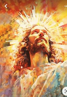 a painting of jesus with his eyes closed