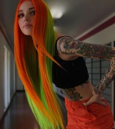 Nessa Hair, Exotic Hair Color, Medium Length Curly Hair, World Hair, Rainbow Hair Color, Neon Hair, Pulp Riot, Dyed Hair Inspiration, Punk Hair