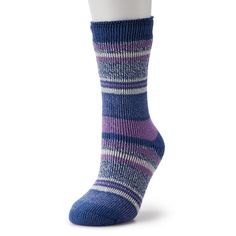 Grab these snuggly and sweet Women's Heat Holders Yasmine Multi Stripe Crew Socks now! Grab these snuggly and sweet Women's Heat Holders Yasmine Multi Stripe Crew Socks now! Advanced thermal yarn Retains heat Non-binding Diabetic friendlyFIT & SIZING Socks sized 5,9 fits shoe size 5,9 Crew silhouetteFABRIC & CARE Materials: 91% acrylic, 5% nylon, 3% polyester, 1% elastane Machine wash Imported Size: 5-9. Color: Blue. Gender: female. Age Group: adult. Pattern: Solid. Multicolor Stretchable Breathable Socks, Cheap Fitted Multicolor Knee-high Socks, Sporty Multicolor Cotton Socks, Cheap Multicolor Knee-high Socks For Women, Comfortable Non-slip Multicolor Socks, Buy One Get One, Blue Gender, Socks And Hosiery, Crew Socks