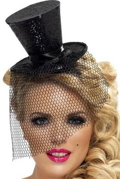 Black Glitter Mini Top Hat on Headband Circus Top Hat, Black Glitter Top, Top Hat Costume, Top Hats For Women, Wedding Cake Serving Set, Mad Hatter Costume, Black Top Hat, Comfortable Headbands, Mini Top Hat