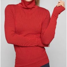 Nwot Athleta Turtleneck. Bought Last Winter For Outside Running, But Never Ended Up Using It. Red Athleisure Top For Fall, Red High Stretch Athleisure Tops, Stretch Red Ribbed Top, Stretch Ribbed Red Top, Red Ribbed Turtleneck Top, Winter Sports Ribbed Tops, Sporty Ribbed Winter Tops, Ribbed Sports Tops For Winter, Red High-stretch Tops For Gym