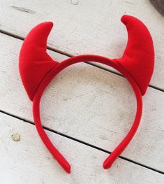 Devil Horns headband Red and Black. Why wait for Halloween when you can wear them now!! Red Costume Accessories For Winter Party, Red Winter Party Costume Accessories, Adjustable Red Fun Headband, Red Adjustable Fun Headband, Novelty Red Costume Hats And Headpieces For Parties, Novelty Red Costume Hats And Headpieces For Costume Party, Novelty Red Costume Hats For Parties, Fun Halloween Costume Headband, Red Novelty Costume Hats For Costume Party