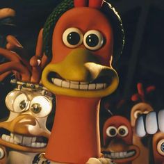 an animated character is surrounded by other cartoon characters in the simpsons movie, mr potato head