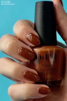 OPI Spring 2024 Your Way Collection Swatches — Lots of Lacquer My Italian Is A Little Rusty Opi, Opi My Italian Is A Little Rusty, Fall Nails Opi Dip, Opi Burnt Orange Nail Polish, Nail Colors 2023 Opi, Rust Nail Color, Fall Nails Opi, Opi Swatches, Brown Nail Ideas