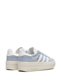 Find ADIDAS Gazelle Bold Clear Sky Sneakers on Editorialist. light blue suede logo print to the side signature 3-Stripes logo contrasting heel counter round toe front lace-up fastening logo-print tongue branded insole chunky rubber sole These styles are supplied by a premium sneaker marketplace. Stocking only the most sought-after footwear, they source and curate some of the most hard to find sneakers from around the world. Adidas Gazelle Bold, Gazelle Bold, Clear Sky, Sneakers Blue, Adidas Gazelle, Blue Suede, Logo Print, Sky Blue, Blue Sky