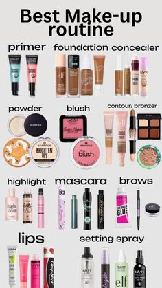 #makeup #makeuplover #makeupoftheday #skincare #skinglow #beautyblog Best Makeup Routine, Makeup Routine Guide, Haut Routine, Makeup Order, Simple Makeup Tips, Makeup List, Makeup For Black Skin, Makeup Artist Tips