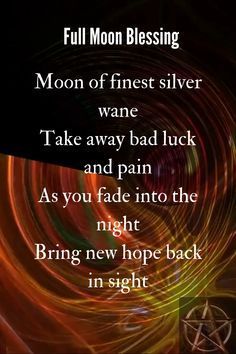 Full Moon Good Luck Spell, Full Moon Invocation, Full Moon Prayer For Money, Moon Spells Witchcraft, Moon Blessing, Witch Spells, Witchcraft Spells For Beginners