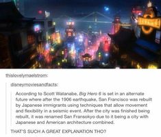 an image of a city at night with the caption that reads, this is great explanation