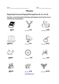 worksheet for beginning and ending the phonics with pictures to print out