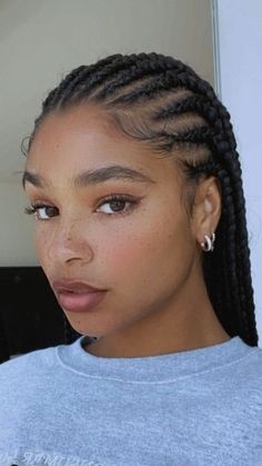 Fulani Braids Black Protective Hairstyles Braids Short, 7 Braids Hairstyle, Cornrows Drawing Reference, Braids Short Hair Black, Short Cornrow Hairstyles For Black Women, Short Hair Braids For Women, Box Braids For Short Hair, Cornrow Hair Styles, Box Braids Short Hair