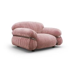 the reclining chair in pink velvet