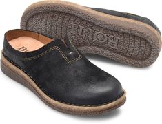 Our handcrafted Seana clogs bring you the plush comfort and ease of a slipper, with a sole that�s designed for indoor and outdoor living. Born Paloma Shoes, Born Shoes Women, Mens Slip Ons, Women's Slip Ons, Women's Slip On Shoes, Shoe Pattern, Shoes And Boots, Born Shoes, Leather Clogs