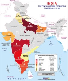 india map showing the top ten state producing states in 2011 - 2013, according to its population