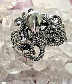 Octopus Bracelet, Silver Fits, Octopus Design, The Octopus, Sea Creature, Fancy Jewelry, Statement Bracelet, Stunning Jewellery, Sea Creatures