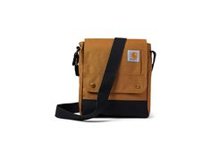 Carhartt Crossbody Snap Bag - Bags : Carhartt Brown : Get the utmost comfort carrying the Carhartt Crossbody Snap Bag. Textile construction. Snap-button flap closure. One exterior and three interior unzippered pockets. Textile lining. Imported. Measurements: Bottom Width: 9 in Depth: 2 1 2 in Height: 12 in Strap Length: 54 3 4 in Strap Drop: 25 1 2 in Weight: 9 oz Snap Bag, Handbags Women, Herschel Supply Co, Women's Handbags, Mountain Backpack, Free Bag, Product Reviews, Snap Button, Water Repellent