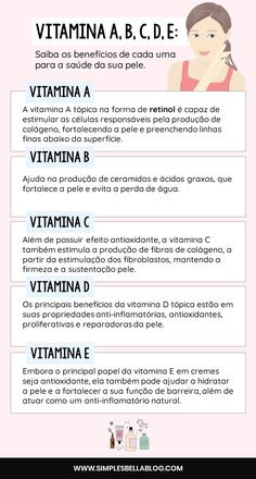 Vitamina A, B, C, D, E: saiba os benefícios de cada uma para a saúde da sua pele Remove Skin Tags Naturally, Home Remedies For Skin, Tips For Oily Skin, Skin Care Spa, Face Skin, Hair Skin, Apple Cider, Beauty Care