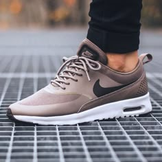 Nike Wmns Air Max Thea 'Iron/Dark Storm-White' available in-store and online @titoloshop Zurich | Berne by titoloshop Nike Thea, Sneaker Outfits, Sneaker Boutique, Nike Air Max Thea, Air Max Thea, Nike Shoes Outlet, Nike Shoes Women, Sporty Chic, Shoes Outlet