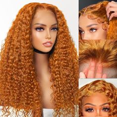 PRICES MAY VARY. 💟【Ginger Curly Human Hair Wig Material】: Ginger Orange Curly Lace Front Wig Human Hair Product Uses 100% Unprocessed Brazilian Virgin Human Hair, Be Cut From Young Girl Donors Directly, Very Soft, Silky Smooth, Little Shedding, No Tangles, Comfortable To The Skin, Natural, Fashion, Make You More Charming. 💟[Ginger Deep Wave Wig]: Very Natural Hairline, Does Not Irritate The Scalp, No Glue Pulling Sensation, Not Stuffy To Wear, Breathable And Durable Lace Material Makes It More Comfortable To Wear. 💟【Ginger Curly Lace Front Wig Cap Size】: 13x4 Hd Sheer Lace Blends Perfectly Into Your Skin And Breathable Durable Medium Size Elastic Cap ( 22-22.5 Inches) with 3 Combs and 2 Adjustable Straps, Mesh Cap More Comfortable To Wear, Match Most Head Perfectly. 💟【Ginger Glueless H Burnt Orange Water Wave Wig, Amazon Ginger Wigs, Ginger Deep Curly Wig, Ginger Lace Front Wigs, Deep Wave Lace Front Wig, Hair Ginger, Wave Lace Front Wig, Wig Material, Natural Fashion