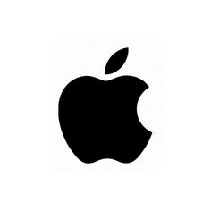 an apple logo on a white background