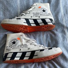 Off White Converse In Size 6.5 Womens (4.5 Mens) Off White Converse, Shoes Converse, Converse White, White Converse, Converse Chuck Taylor All Star, Womens Converse, Converse All Star, Chuck Taylor All Star, Converse Chuck