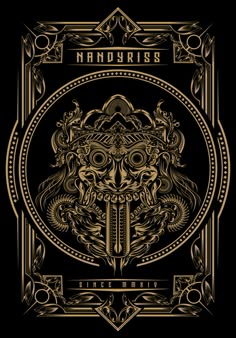 the cover art for mandysis's new album, in gold and black