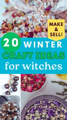 Looking for fun and creative and magickal ways to stay busy this winter? Dive into these Winter DIY Crafts, featuring a range of projects perfect for the Yule Holiday! From How to Make Witch Bells to sparkly Christmas decorations, there are crafts for teens, adults and kids. Whether you're into Wiccan Crafts or simply seeking cozy activities as a Hygge Witch, these crafts will keep you inspired throughout the season. Check out our collection of witchy DIY crafts, and make this winter a magical one! Witchy Winter, Cozy Activities, Witchy Diy, Yule Holiday, Herbal Bath Salts, Witch Bells, Winter Diy Crafts, Stay Busy, Wiccan Crafts