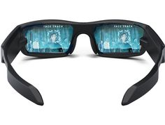 a pair of 3d glasses with the image of people on them, both wearing sunglasses