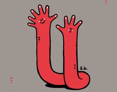 the letter u is made up of two hands